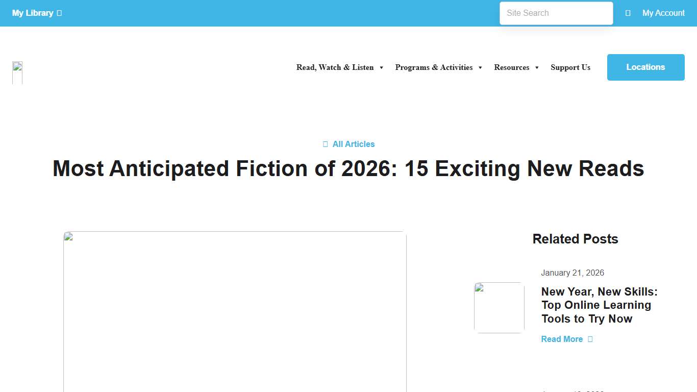 Most Anticipated Fiction of 2026: 15 Exciting New Reads Okanagan Regional Library